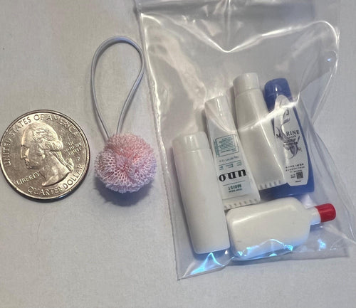 3D Acrylic Bathroom Toothpaste Shampoo loofah Charms - Miniatures Mix of 6